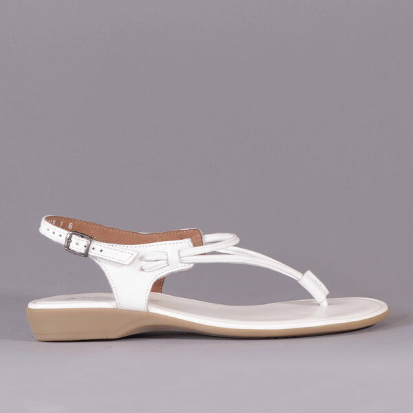 Froggie 10732 3650 White Genuine Leather Spaghetti Sandal