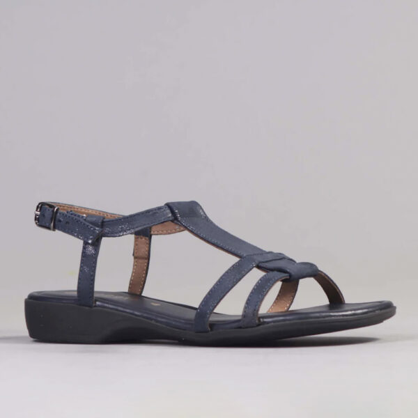 Froggie 12758 3740 Navy Genuine Leather Slingback Sandal