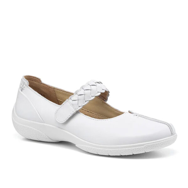 Hotter Shake 3661 White Leather Pump