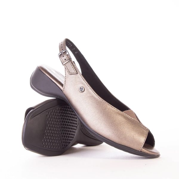 Froggie 10345 4004 Pewter Open Toe Slingback Sandal