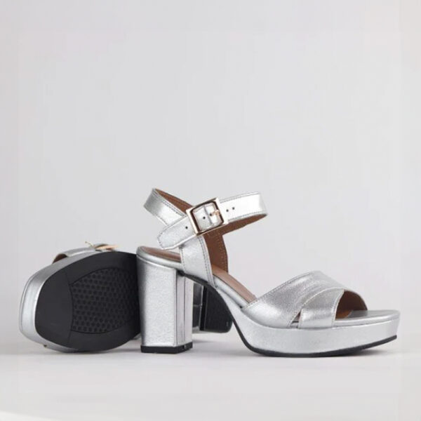 Froggie 12676 1859 Silver High Heel Platform Sandal