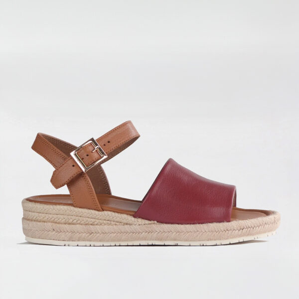Froggie 12966 1858 Red Espadrille Wedge Sandal